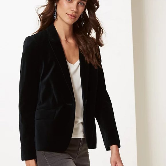 The Limited Jackets & Blazers - Black Velvet Blazer The Limited